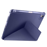 Apple iPad Air 11 2024 Kılıf Tri Folding Kalem Bölmeli Standlı Kılıf Gold