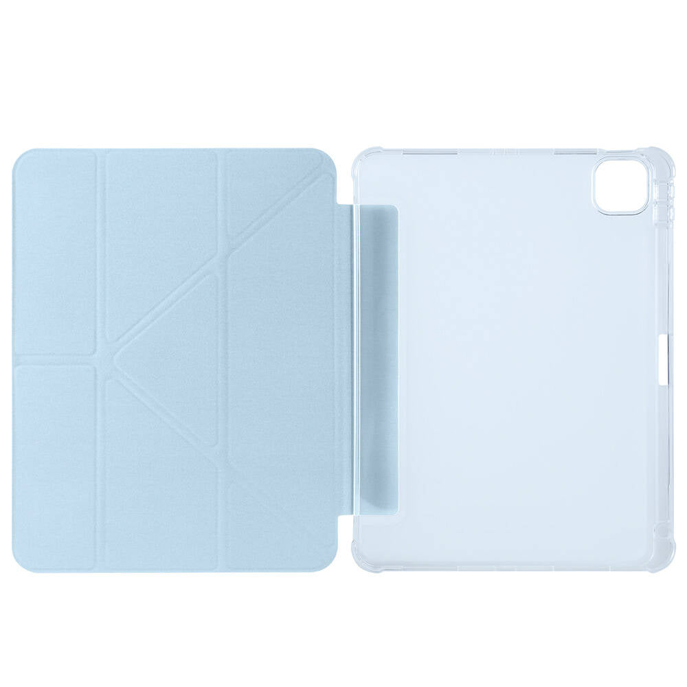 Apple iPad Air 11 2024 Kılıf Tri Folding Kalem Bölmeli Standlı Kılıf Rose Gold