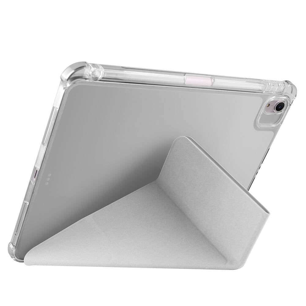 Apple iPad Air 11 2024 Kılıf Tri Folding Kalem Bölmeli Standlı Kılıf Gold