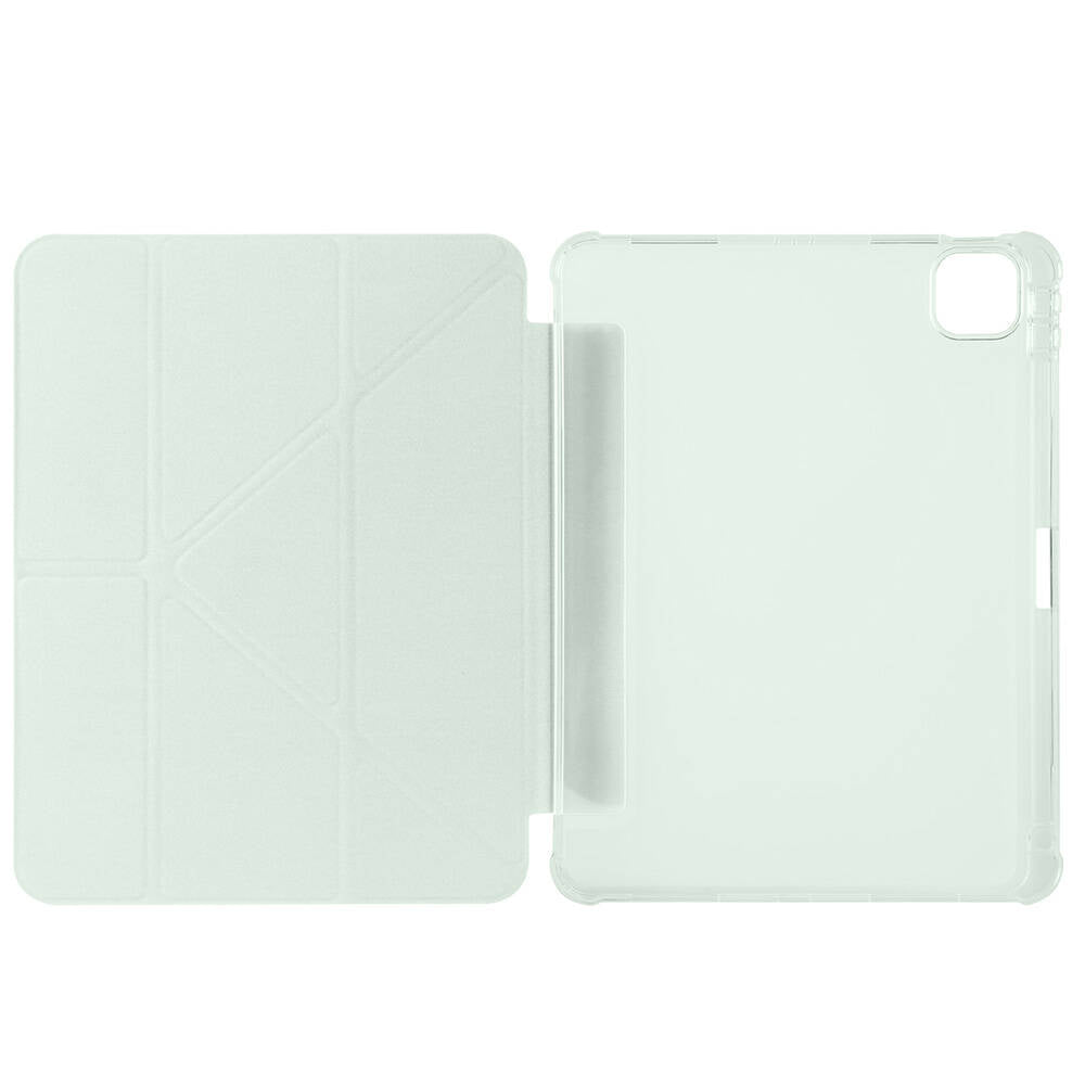 Apple iPad Air 11 2024 Kılıf Tri Folding Kalem Bölmeli Standlı Kılıf Gold