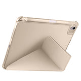 Apple iPad Air 11 2024 Kılıf Tri Folding Kalem Bölmeli Standlı Kılıf Rose Gold