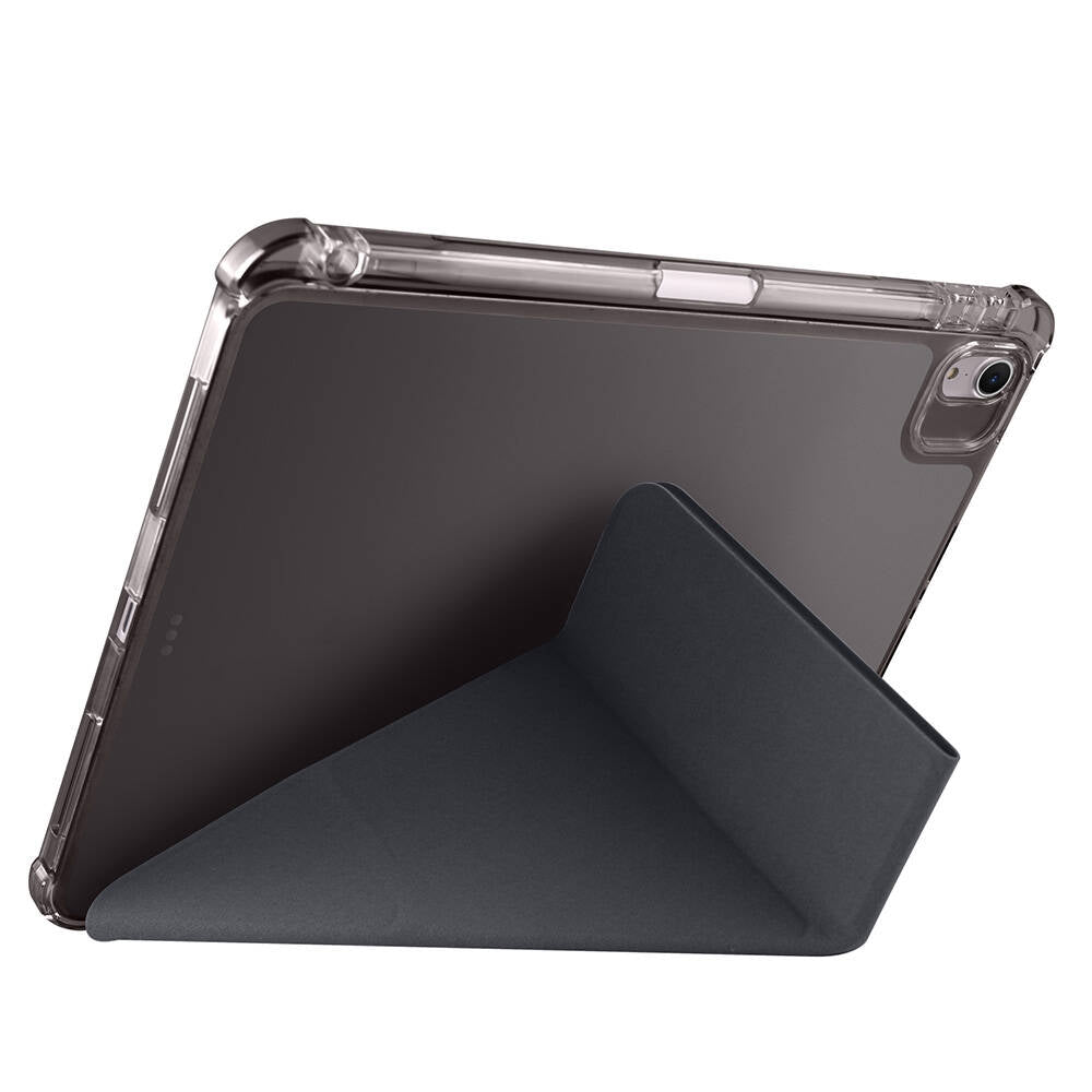 Apple iPad Air 11 2024 Kılıf Tri Folding Kalem Bölmeli Standlı Kılıf Gold