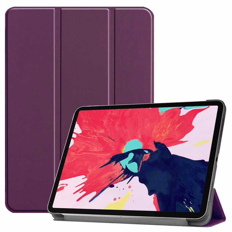 Apple iPad Air 11 2024 Smart Cover Standlı 1-1 Kılıf Mavi