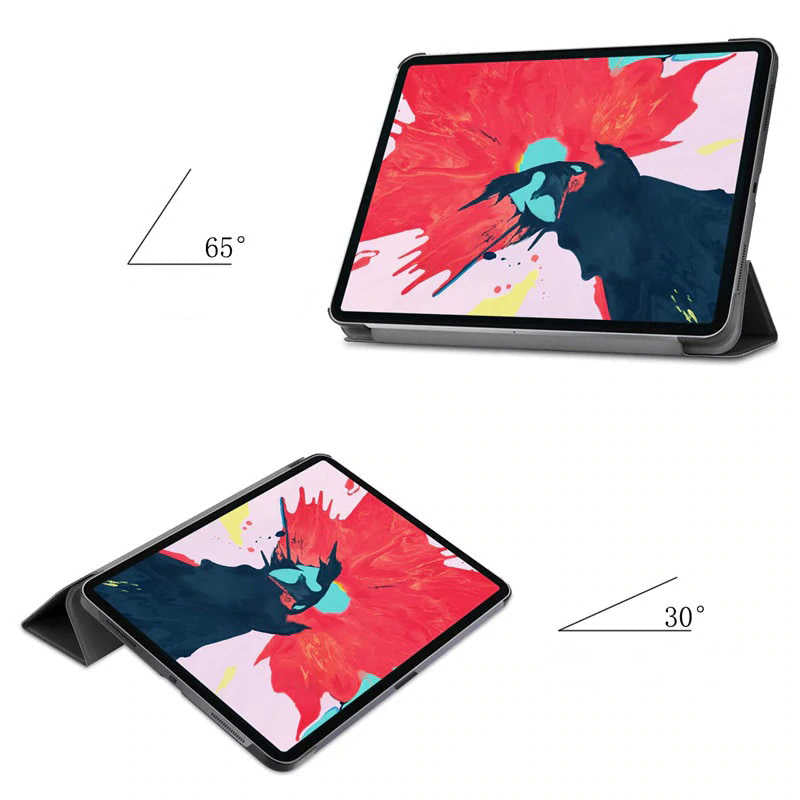 Apple iPad Air 11 2024 Smart Cover Standlı 1-1 Kılıf Mavi