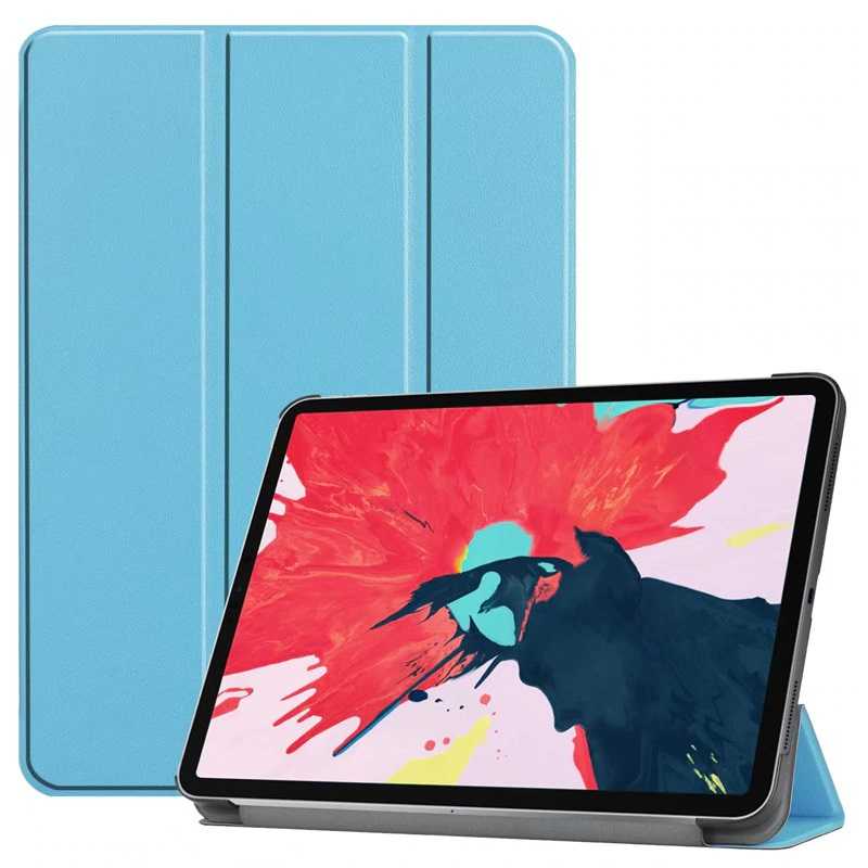 Apple iPad Air 11 2024 Smart Cover Standlı 1-1 Kılıf Mavi