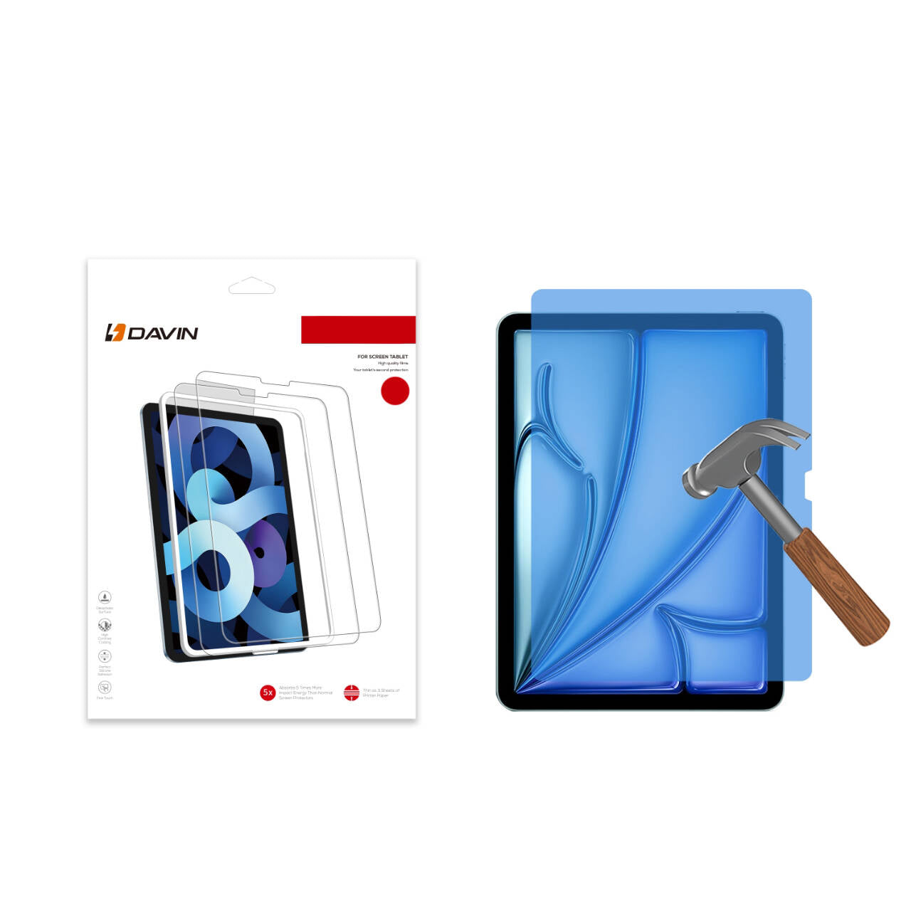 Apple iPad Air 11 2025 M3 Davin Tablet Nano Ekran Koruyucu Şeffaf