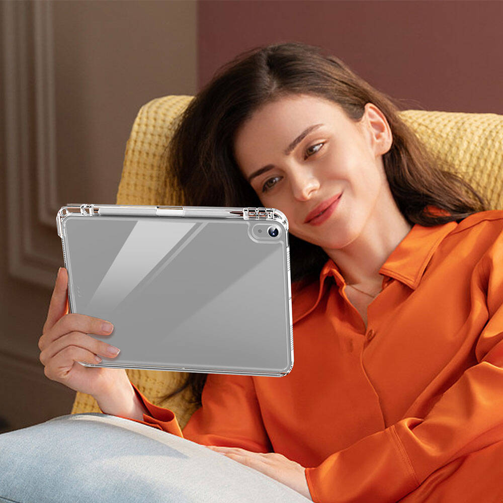 Apple iPad Air 11 2025 M3 Kılıf Magnetik Ayrılabilen Airbagli Zore Sliding Tablet Kılıfı Mor
