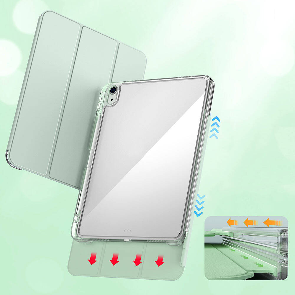 Apple iPad Air 11 2025 M3 Kılıf Magnetik Ayrılabilen Airbagli Zore Sliding Tablet Kılıfı Mor