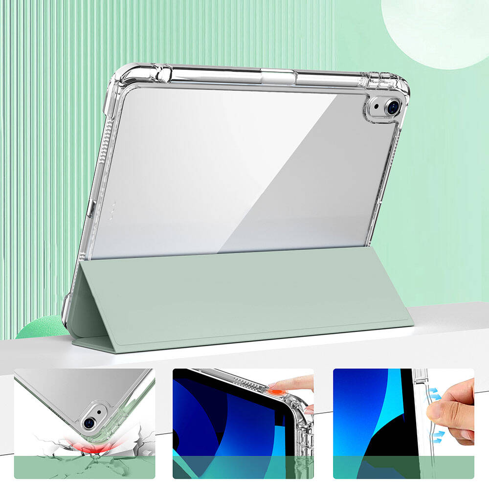 Apple iPad Air 11 2025 M3 Kılıf Magnetik Ayrılabilen Airbagli Zore Sliding Tablet Kılıfı Mor