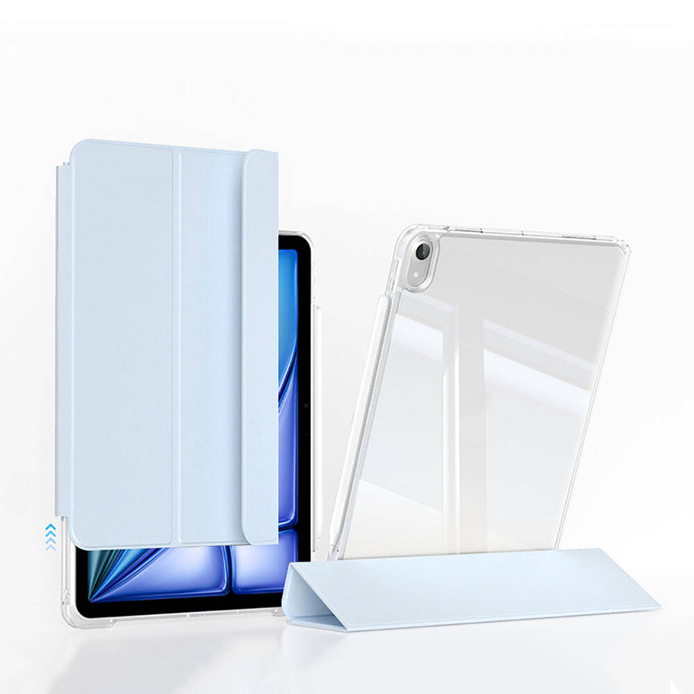 Apple iPad Air 11 2025 M3 Kılıf Magnetik Ayrılabilen Airbagli Sliding Tablet Kılıfı Mavi Açık