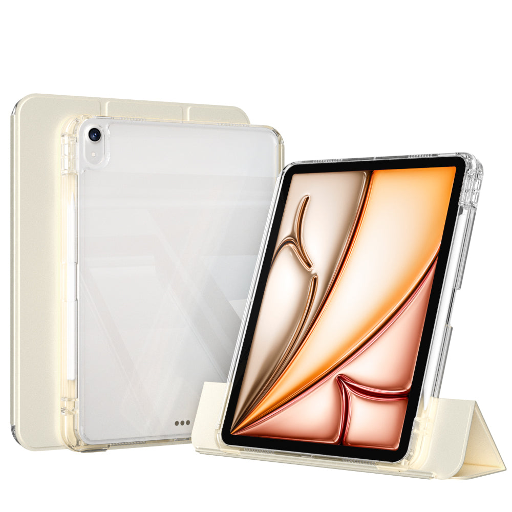 Apple iPad Air 11 2025 M3 Kılıf Magnetik Ayrılabilen Airbagli Sliding Tablet Kılıfı Gold