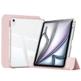 Apple iPad Air 11 2025 M3 Kılıf Magnetik Ayrılabilen Airbagli Sliding Tablet Kılıfı Pembe Açık