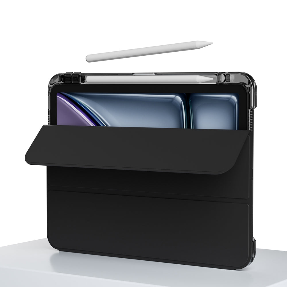 Apple iPad Air 11 2025 M3 Kılıf Magnetik Ayrılabilen Airbagli Zore Sliding Tablet Kılıfı Mor