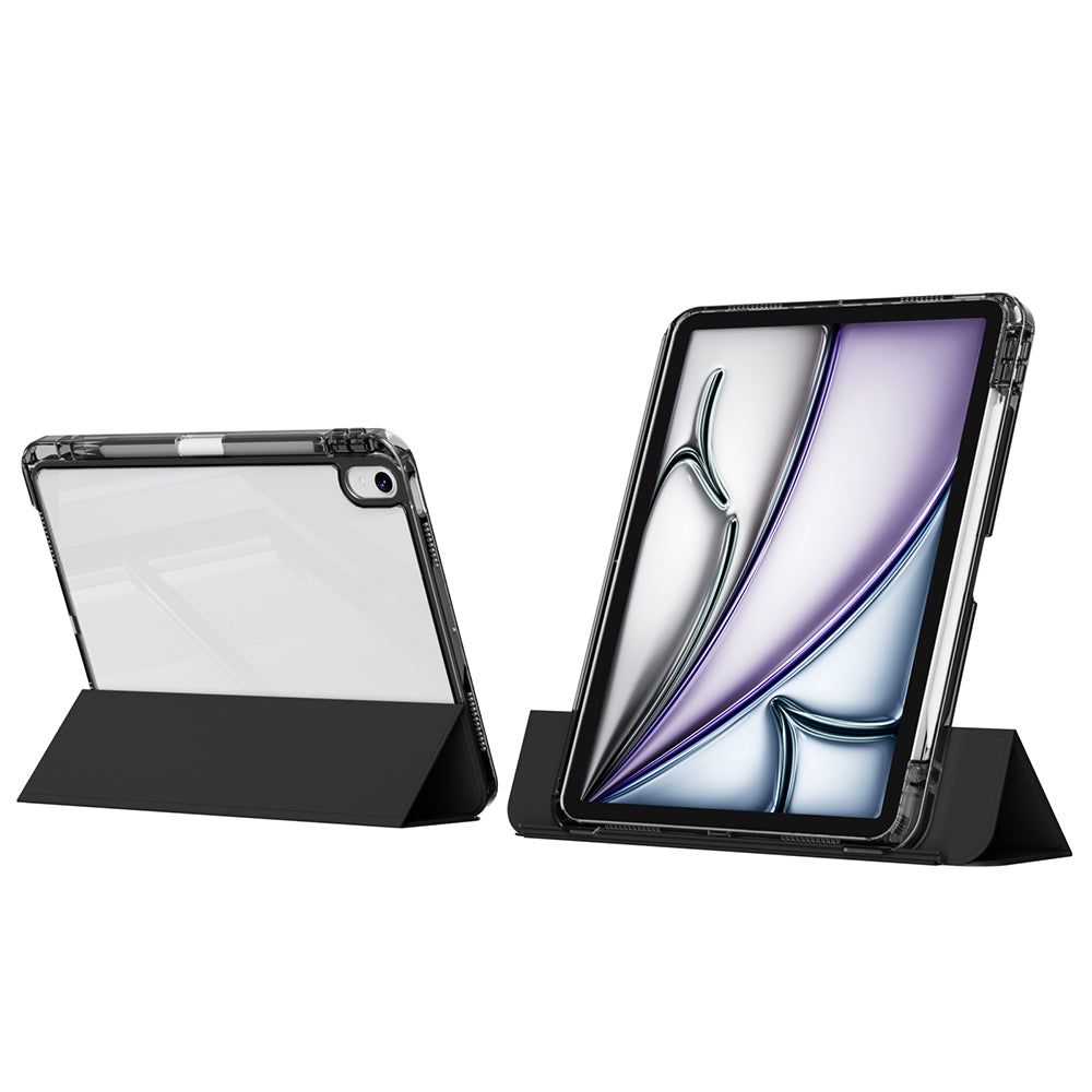 Apple iPad Air 11 2025 M3 Kılıf Magnetik Ayrılabilen Airbagli Zore Sliding Tablet Kılıfı Mor