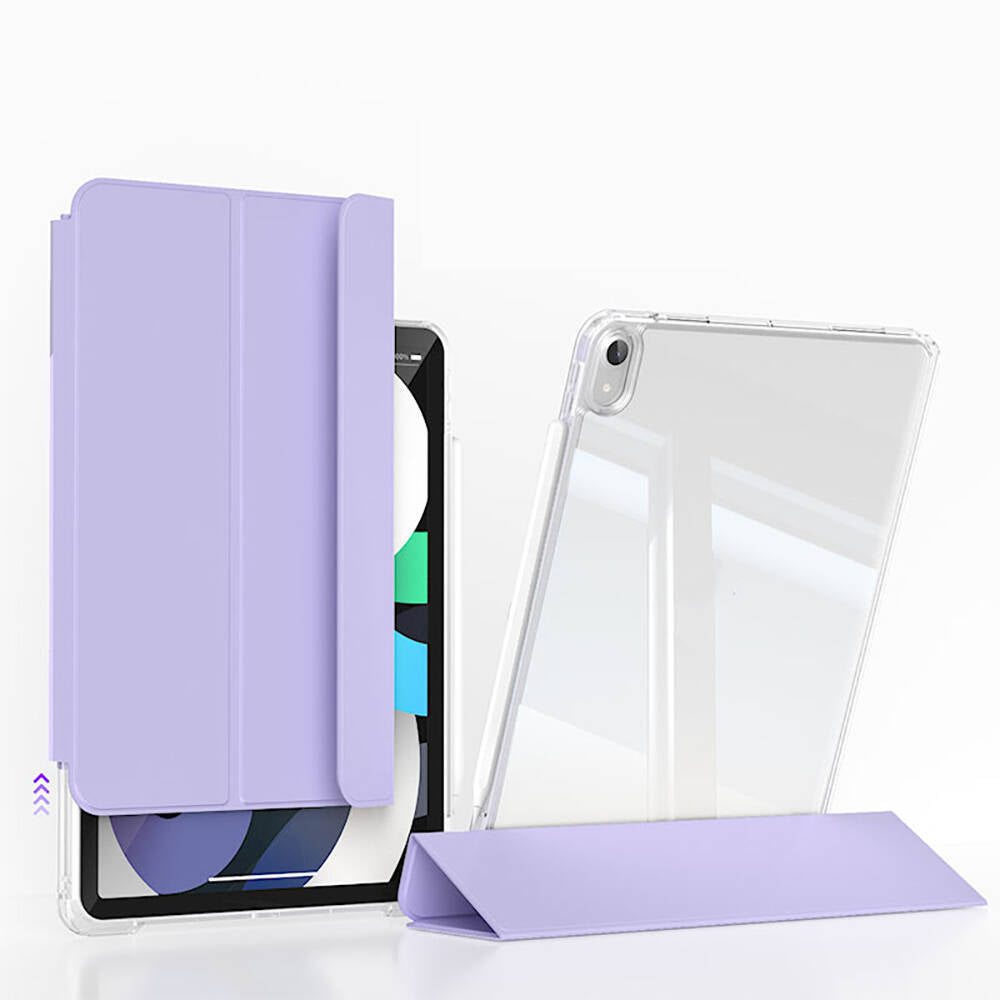 Apple iPad Air 13 2024 Kılıf Magnetik Ayrılabilen Airbagli Sliding Tablet Kılıfı Lavender