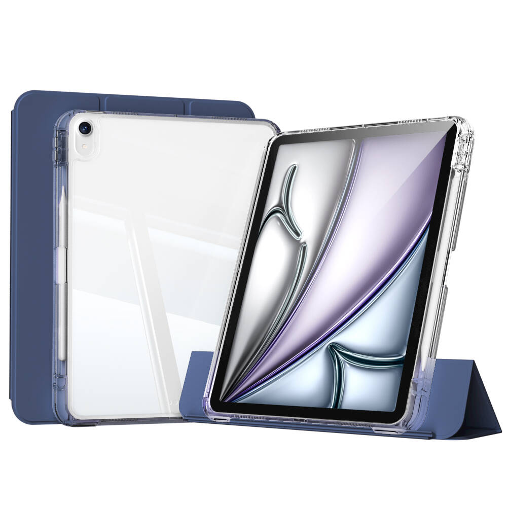 Apple iPad Air 13 2024 Kılıf Magnetik Ayrılabilen Airbagli Sliding Tablet Kılıfı Lacivert