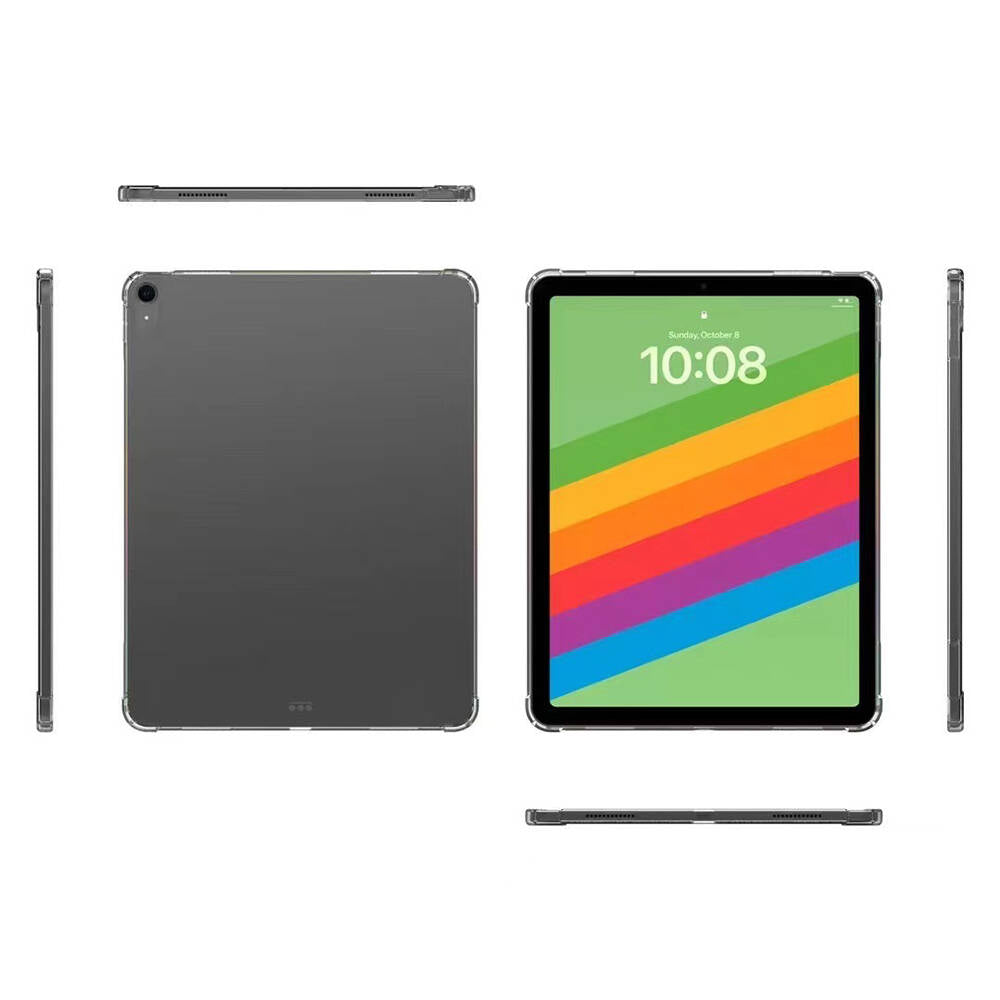 Apple iPad Air 13 2024 Kılıf Tablet Nitro Anti Shock Silikon Kapak Şeffaf