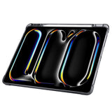 Apple iPad Air 13 2024 Kılıf Zore Tri Folding Kalem Bölmeli Standlı Kılıf Siyah