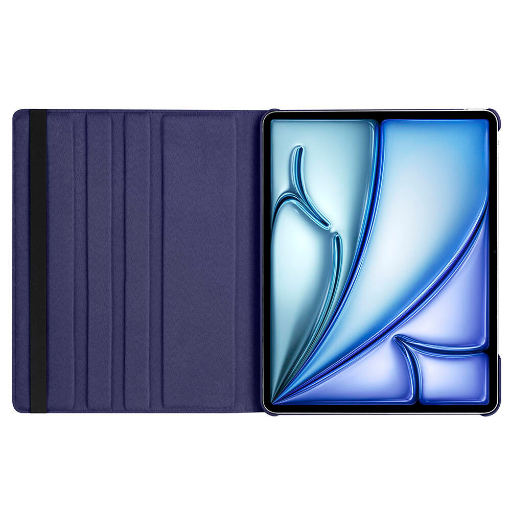 Apple iPad Air 13 2024 Zore Dönebilen Standlı Kılıf Pembe Koyu