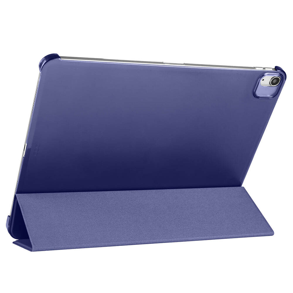 Apple iPad Air 13 2024 Zore Smart Cover Kalem Bölmeli Standlı 1-1 Kılıf Mavi