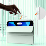 Apple iPad Air 13 2025 M3 Kılıf Magnetik Ayrılabilen Airbagli Zore Sliding Tablet Kılıfı Mavi Açık