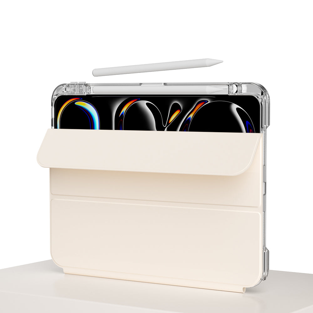 Apple iPad Air 13 2025 M3 Kılıf Magnetik Ayrılabilen Airbagli Zore Sliding Tablet Kılıfı Lacivert