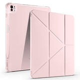 Apple iPad Air 13 2025 M3 Kılıf Zore Tri Folding Kalem Bölmeli Standlı Kılıf Rose Gold