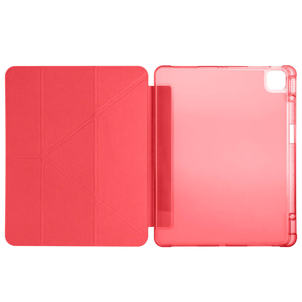 Apple iPad Air 13 2025 M3 Kılıf Zore Tri Folding Kalem Bölmeli Standlı Kılıf Mürdüm