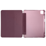 Apple iPad Air 13 2025 M3 Kılıf Zore Tri Folding Kalem Bölmeli Standlı Kılıf Mürdüm