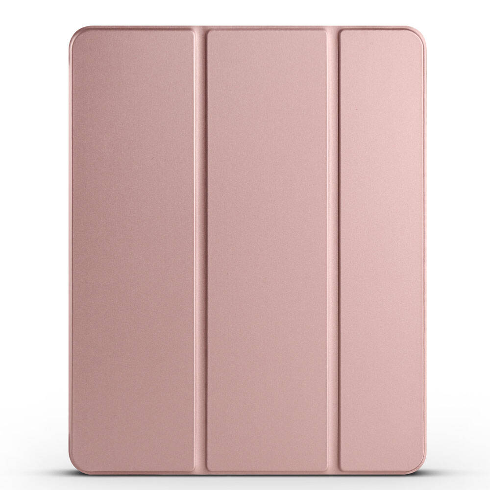 Apple iPad Air 13 2025 M3 Zore Smart Cover Kalem Bölmeli Standlı 1-1 Kılıf Rose Gold