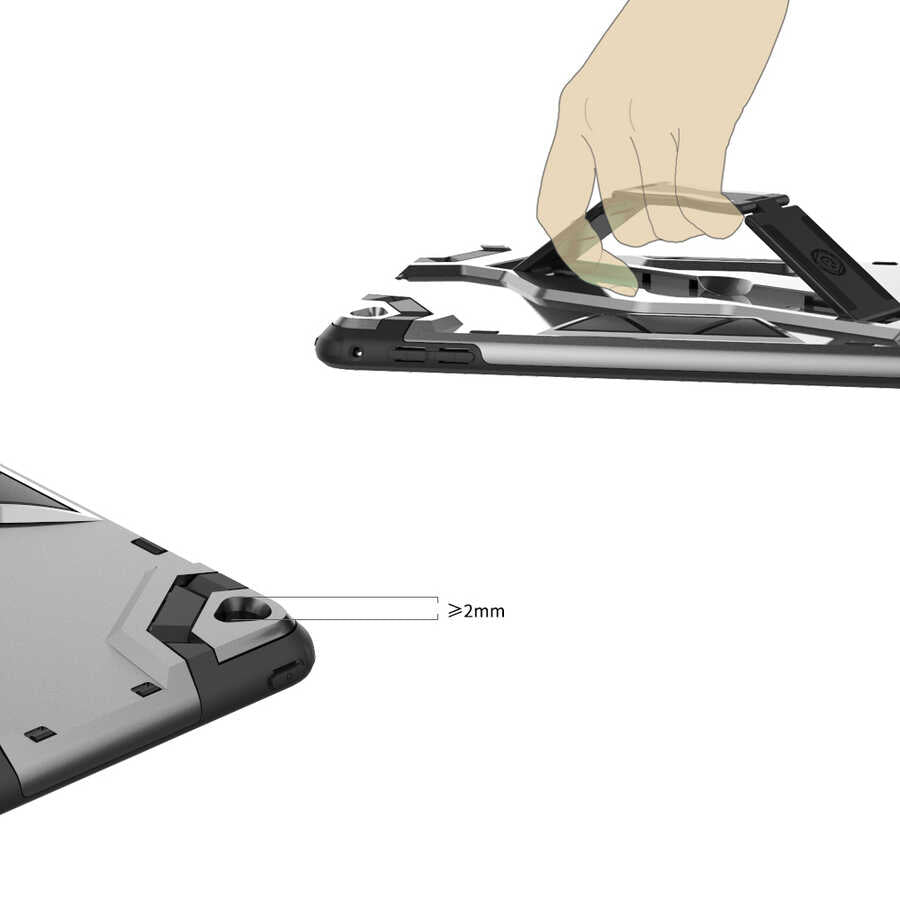 Apple iPad Mini 2-3 Defens Tablet Silikon Siyah