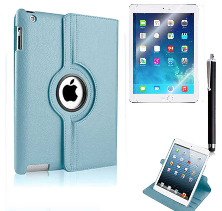 Apple iPad Mini 2 3  Dönebilen Standlı Kılıf Mavi