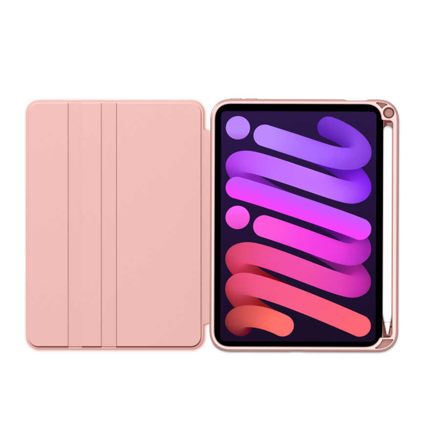 Apple iPad Mini 2021 (6.Nesil) Kılıf Nayn Dönebilen Standlı Kılıf Pembe