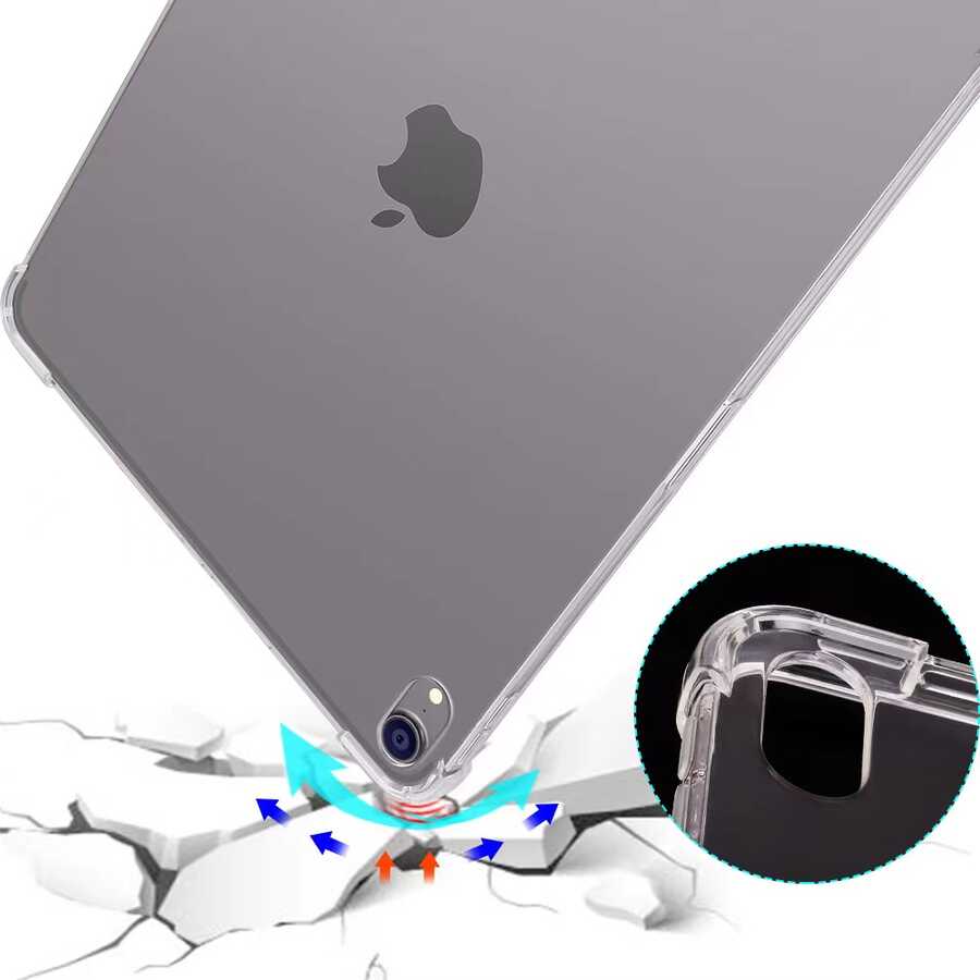 Apple iPad Mini 2021 (6.Nesil) Kılıf Tablet Nitro Anti Shock Silikon Kapak Renksiz