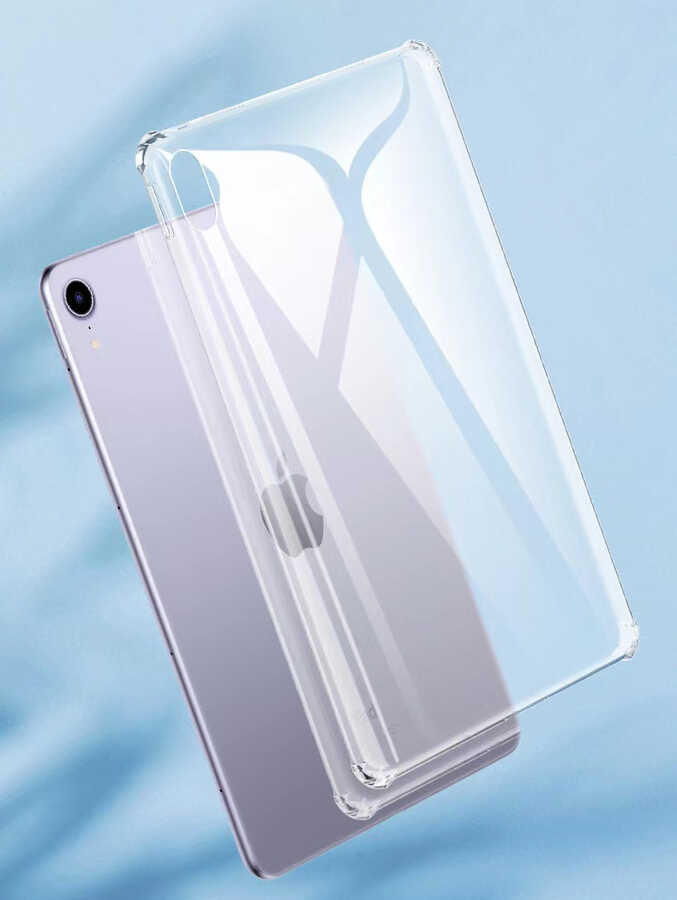 Apple iPad Mini 2021 (6.Nesil) Kılıf Tablet Nitro Anti Shock Silikon Kapak Renksiz