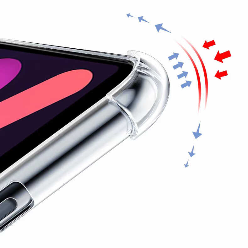 Apple iPad Mini 2021 (6.Nesil) Kılıf Tablet Nitro Anti Shock Silikon Kapak Renksiz