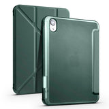 Apple iPad Mini 2021 (6.Nesil) Kılıf Tri Folding Kalem Bölmeli Standlı Kılıf Koyu Yeşil