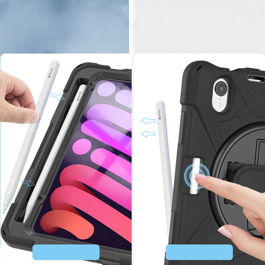 Apple iPad Mini 2021 (6.Nesil) Defender Tablet Silikon Siyah