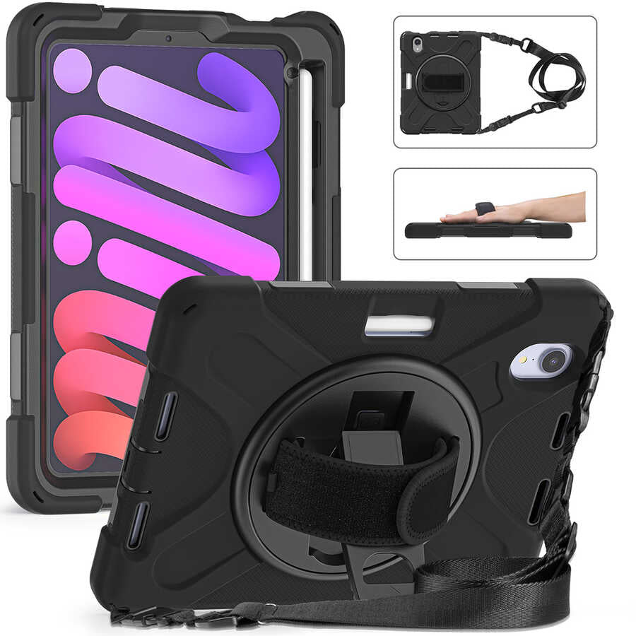 Apple iPad Mini 2021 (6.Nesil) Defender Tablet Silikon Siyah