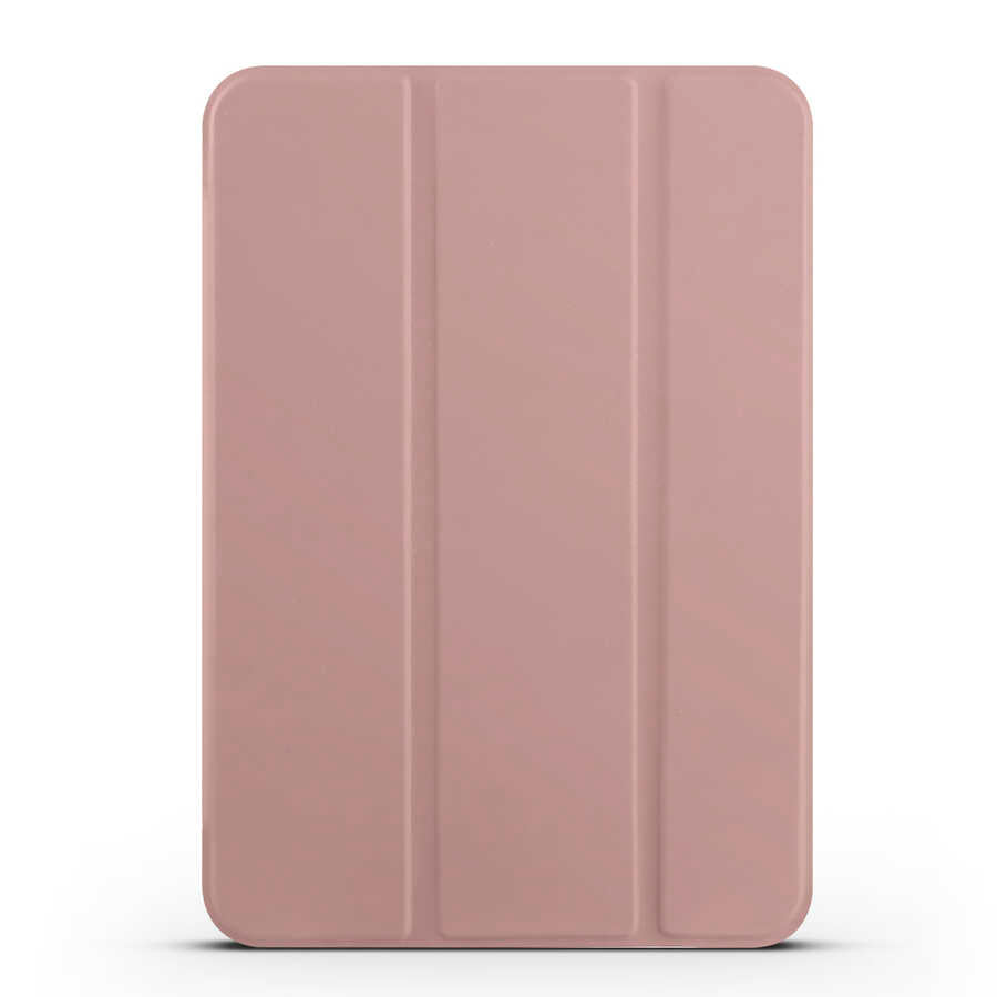 Apple iPad Mini 2021 (6.Nesil) Smart Cover Standlı 1-1 Kılıf Rose Gold