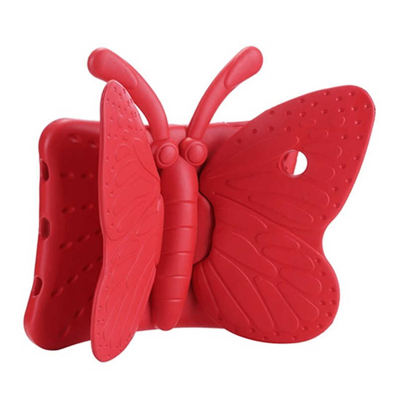 Apple iPad Mini 5 Butterfly Standlı Tablet Kılıf Kırmızı
