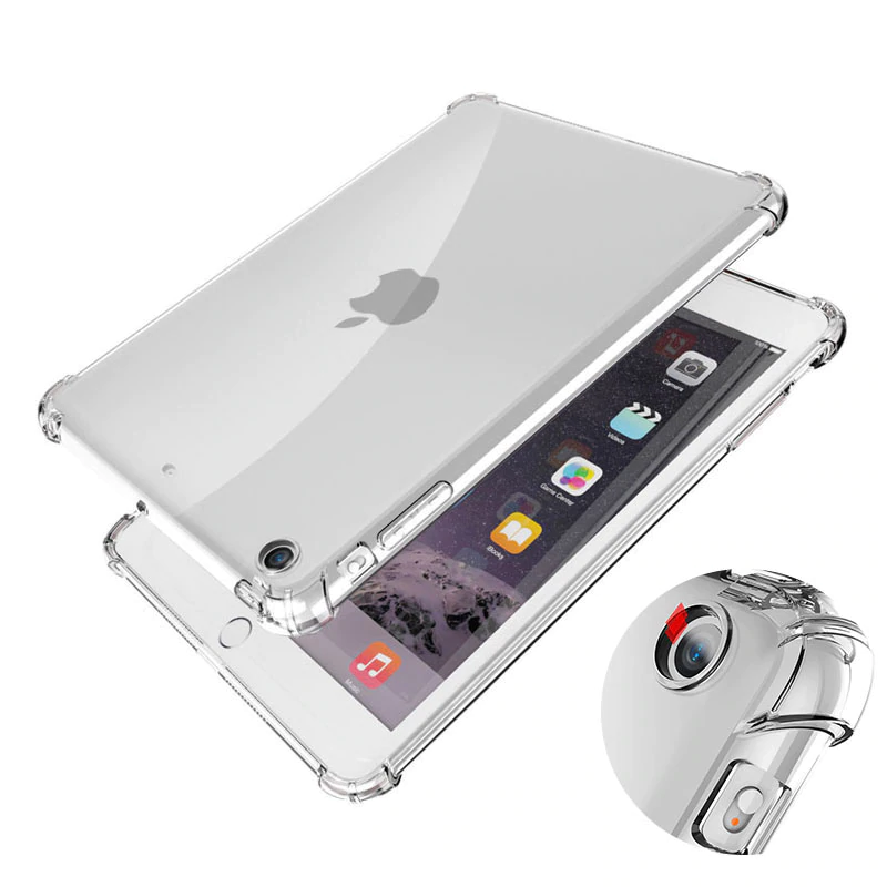 Apple iPad 10.2 (8.Nesil) Kılıf Tablet Nitro Anti Shock Silikon Kapak Renksiz