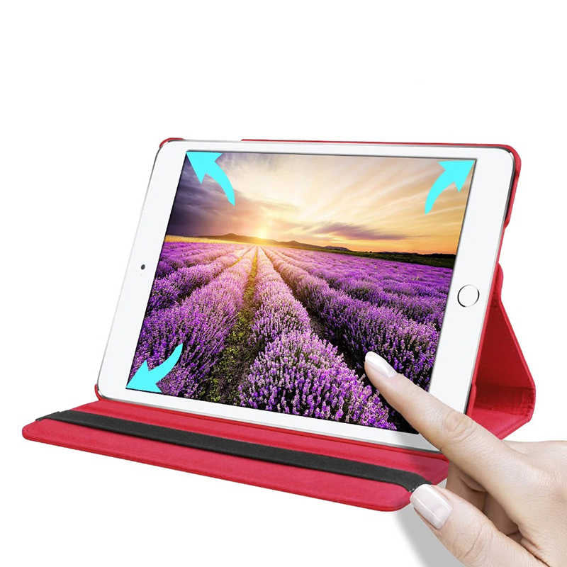 Apple iPad 10.2 (8.Nesil) Dönebilen Standlı Kılıf Kırmızı