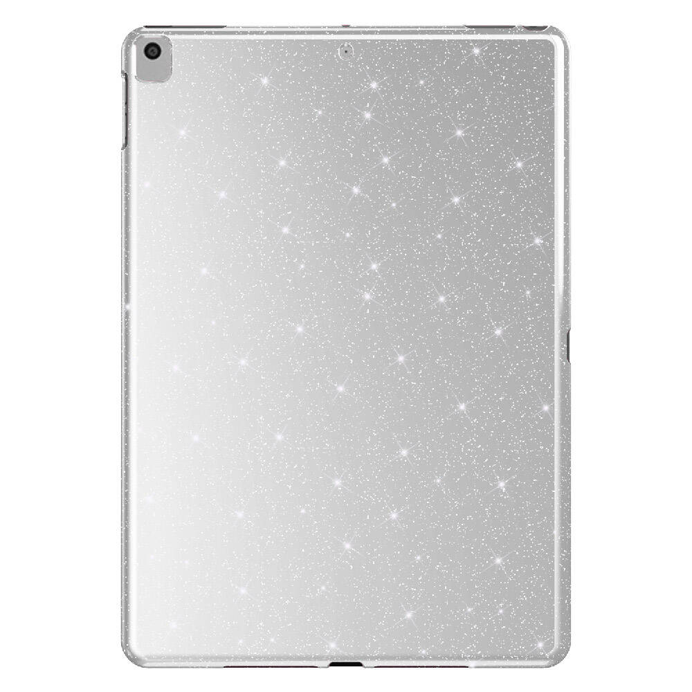 Apple iPad Pro 10.5 (7 Nesil) Simli Parlak Görünümlü Tablet Koton Kılıf Gümüş