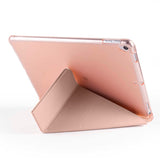 Apple iPad Pro 10.5 (7.Nesil) Kılıf Tri Folding Kalem Bölmeli Standlı Kılıf Lila