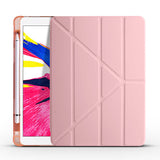 Apple iPad Pro 10.5 (7.Nesil) Kılıf Tri Folding Kalem Bölmeli Standlı Kılıf Gri
