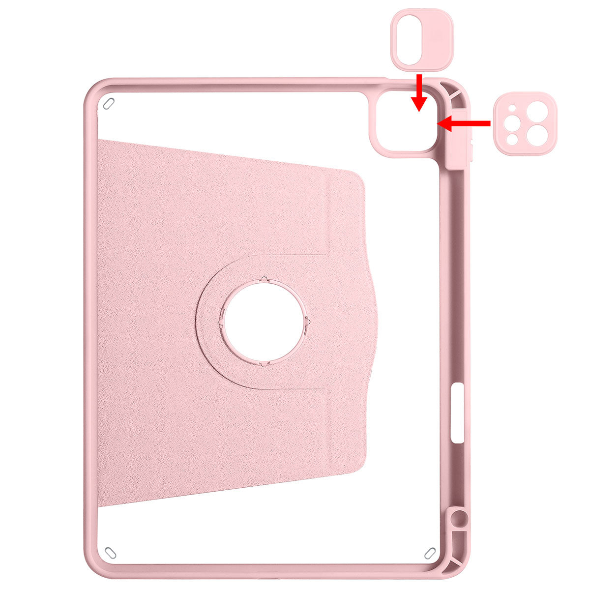 Apple iPad Pro 11 2018 Kılıf  Termik Kalem Bölmeli Dönebilen Standlı Kılıf Lacivert
