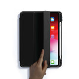 Apple iPad Pro 11 2021 (3.Nesil) Kılıf  Nort Arkası Şeffaf Standlı Kılıf Pembe
