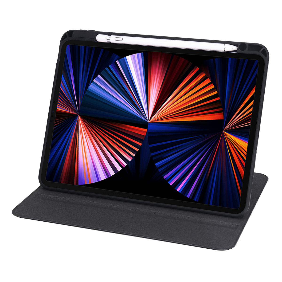 Apple iPad Pro 11 2020 (2.Nesil) Kılıf Termik Kalem Bölmeli Dönebilen Standlı Kılıf Lila
