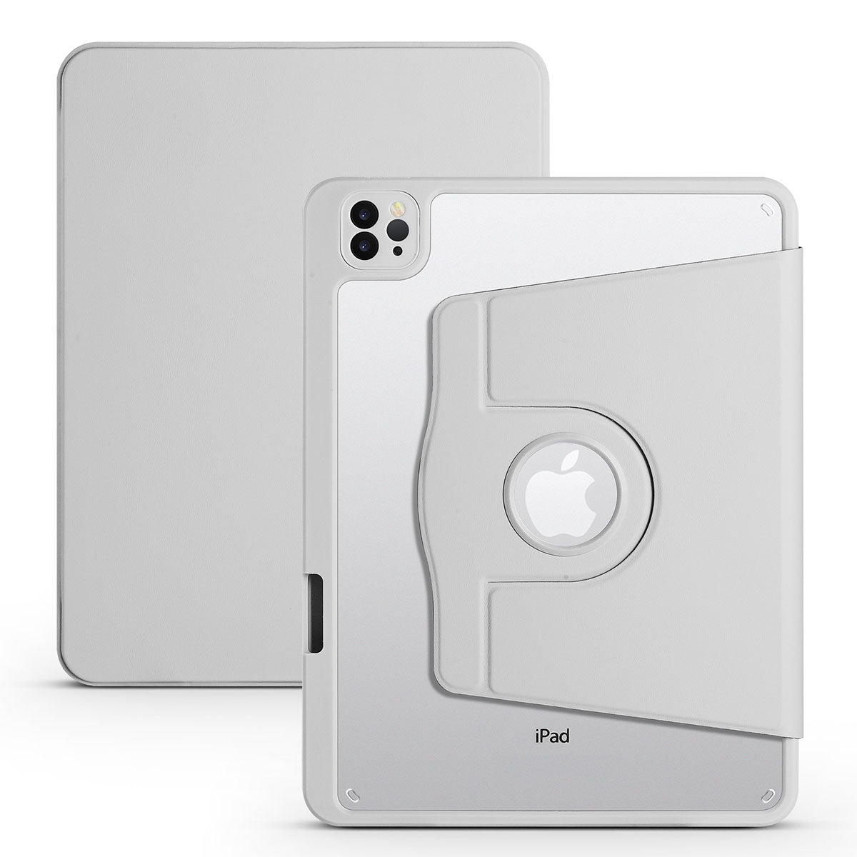 Apple iPad Pro 11 2020 (2.Nesil) Kılıf Termik Kalem Bölmeli Dönebilen Standlı Kılıf Gri